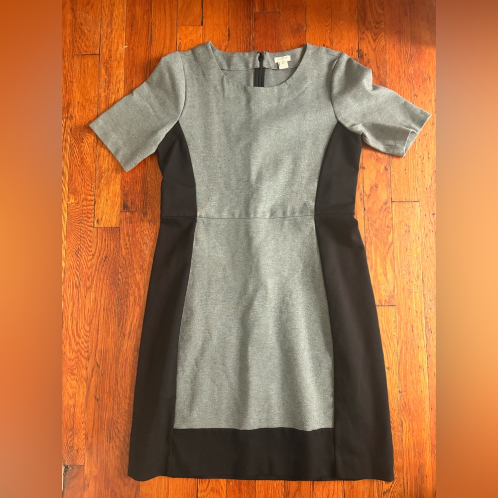 J Crew Gray and Black Dress Womens size 6